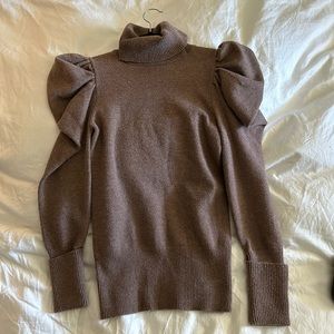 Tularosa Turtleneck Ruffled Shoulder Sweater